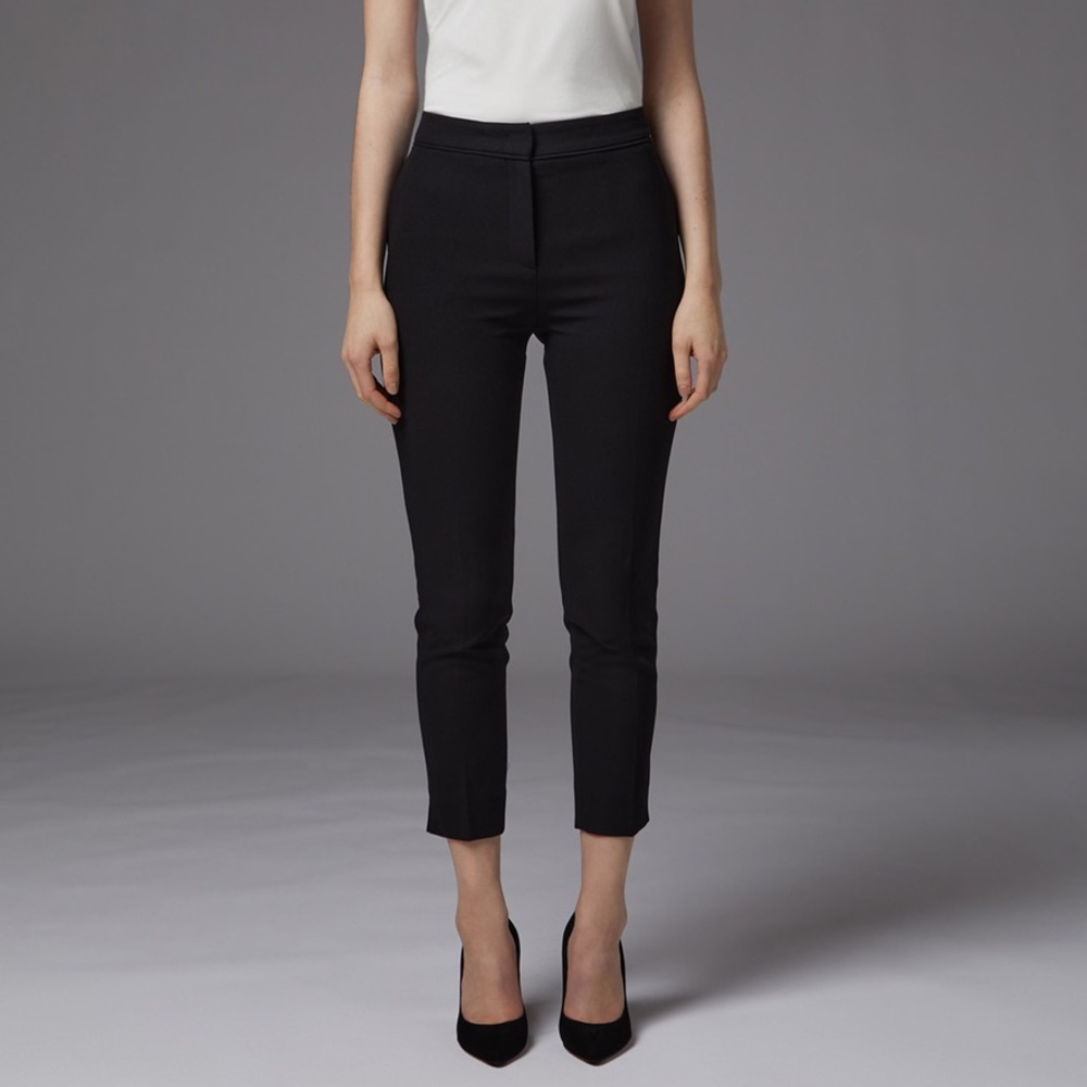 L.K. Bennett‎ | Black Tapered Leg Trouser with Ankle Slit Size US 6